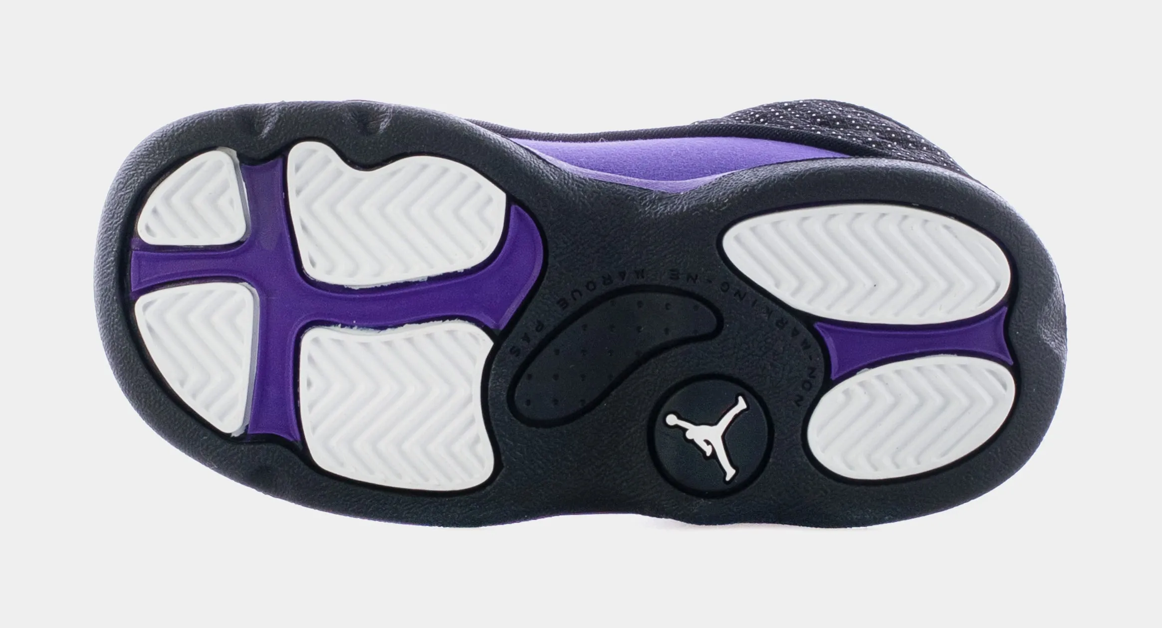 Air Jordan 13 Court Purple Infant Toddler Lifestyle Shoes (Black/Purple)