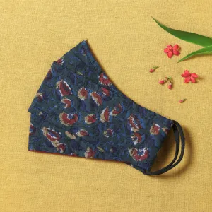 Bagru Block Printed Cotton 3 Layer Maska Snug Fit Face Cover