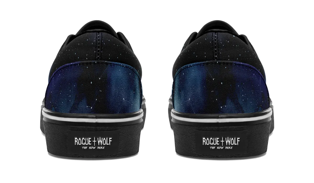Deep Blue Street Sneakers - Premium Vegan Canvas Sneakers with Durable Waffle Soles