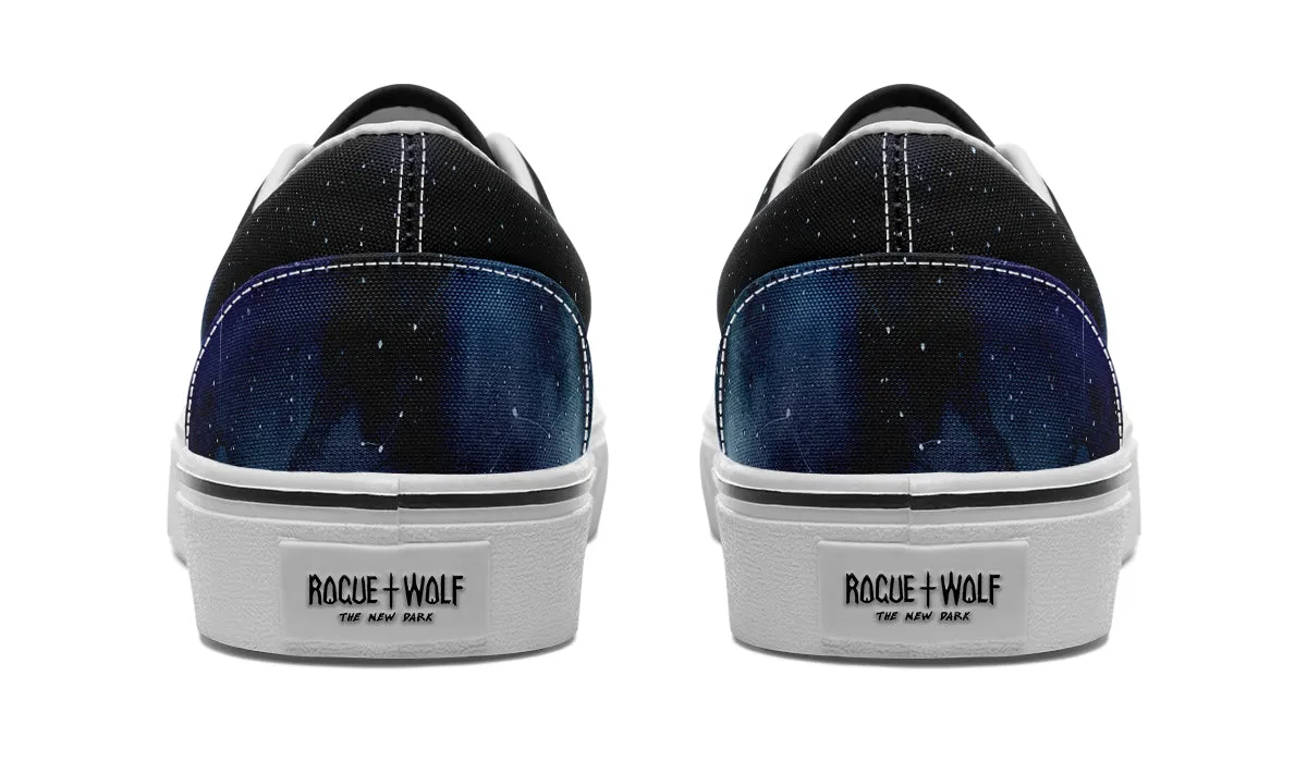 Deep Blue Street Sneakers - Premium Vegan Canvas Sneakers with Durable Waffle Soles
