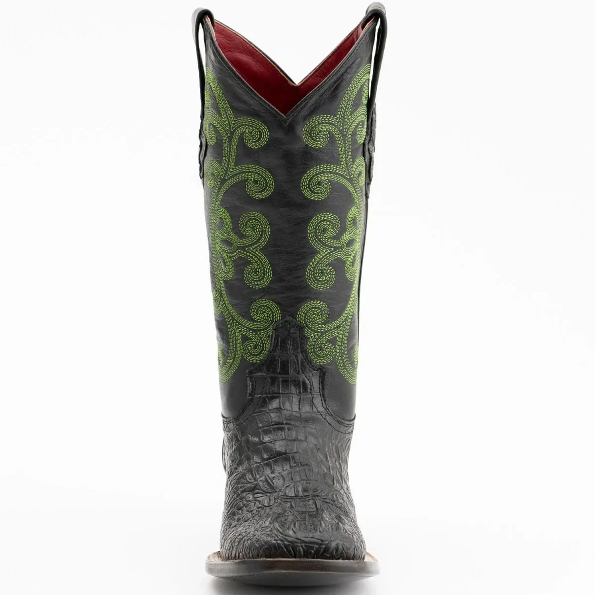 Ferrini Women's Stampede Square Toe Boots Crocodile Print - Black  9039304