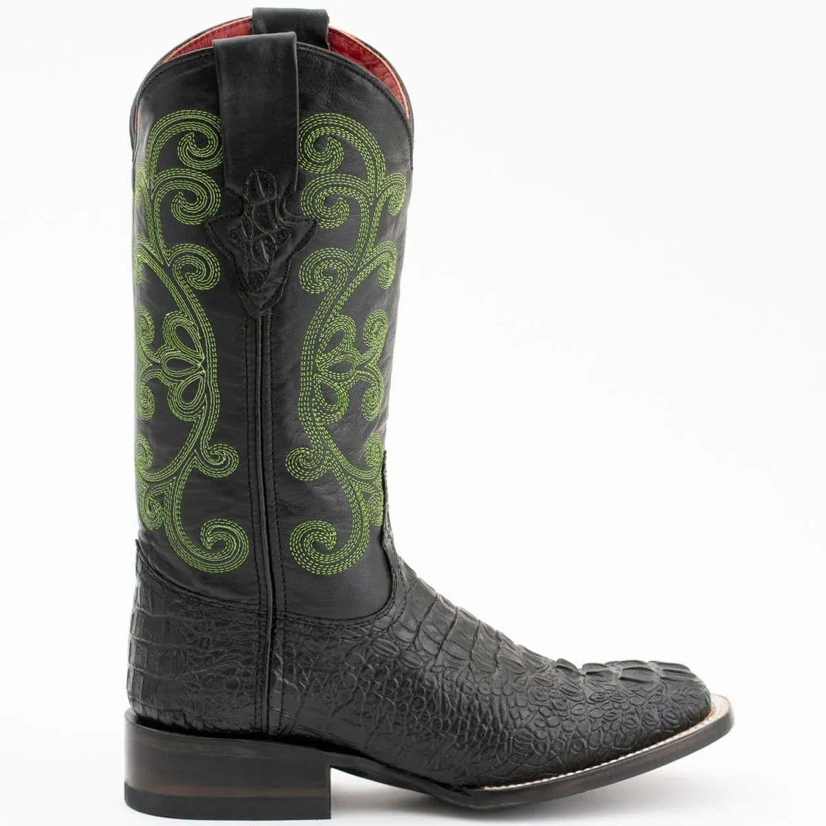 Ferrini Women's Stampede Square Toe Boots Crocodile Print - Black  9039304