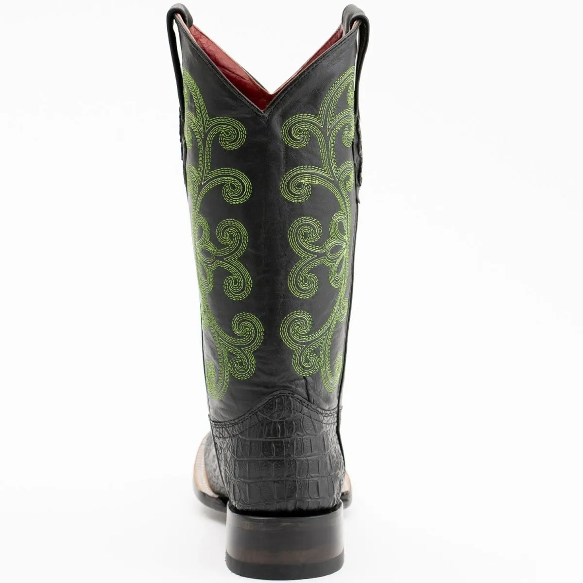 Ferrini Women's Stampede Square Toe Boots Crocodile Print - Black  9039304