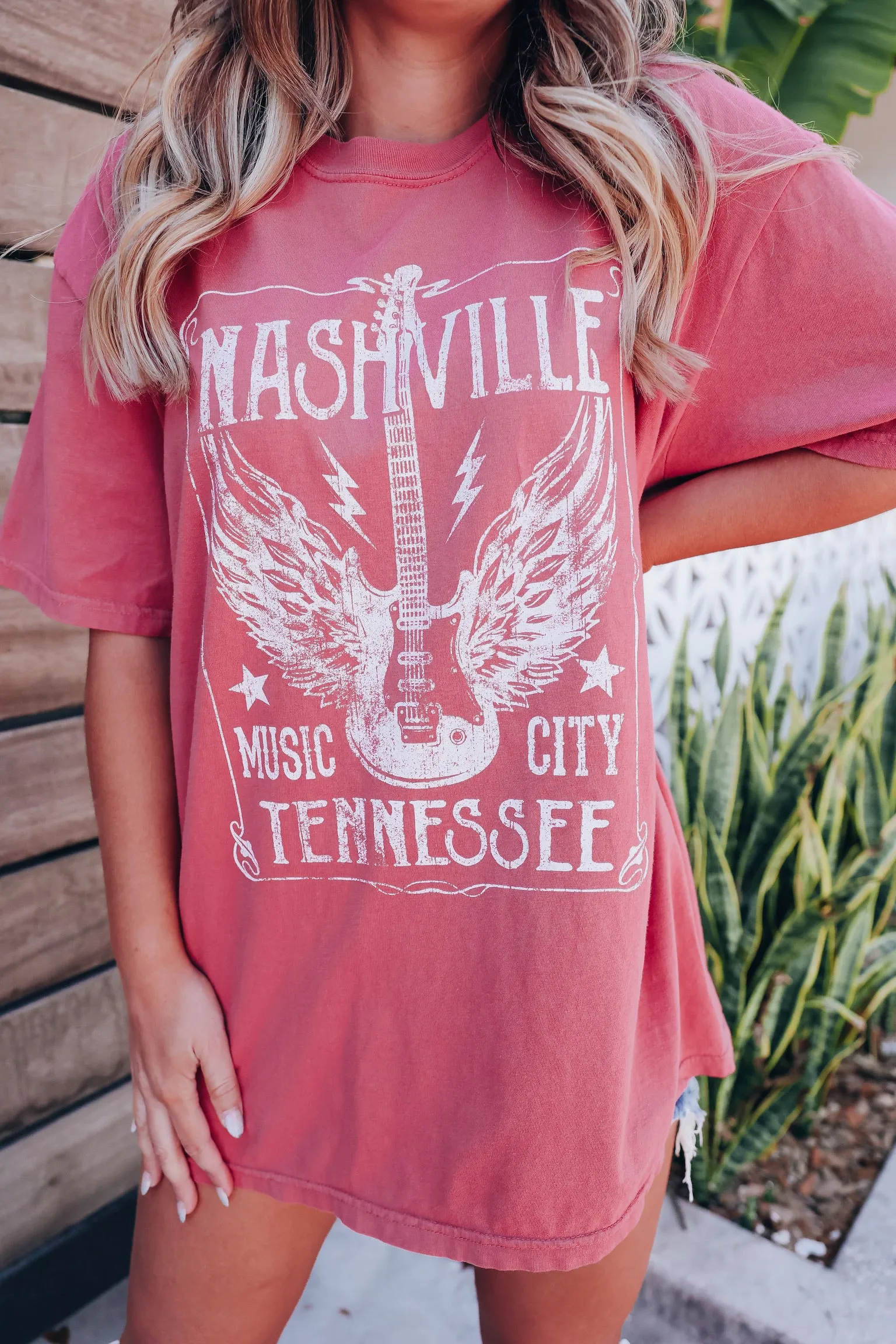 Nashville Music City Graphic Tee - Terra Cotta