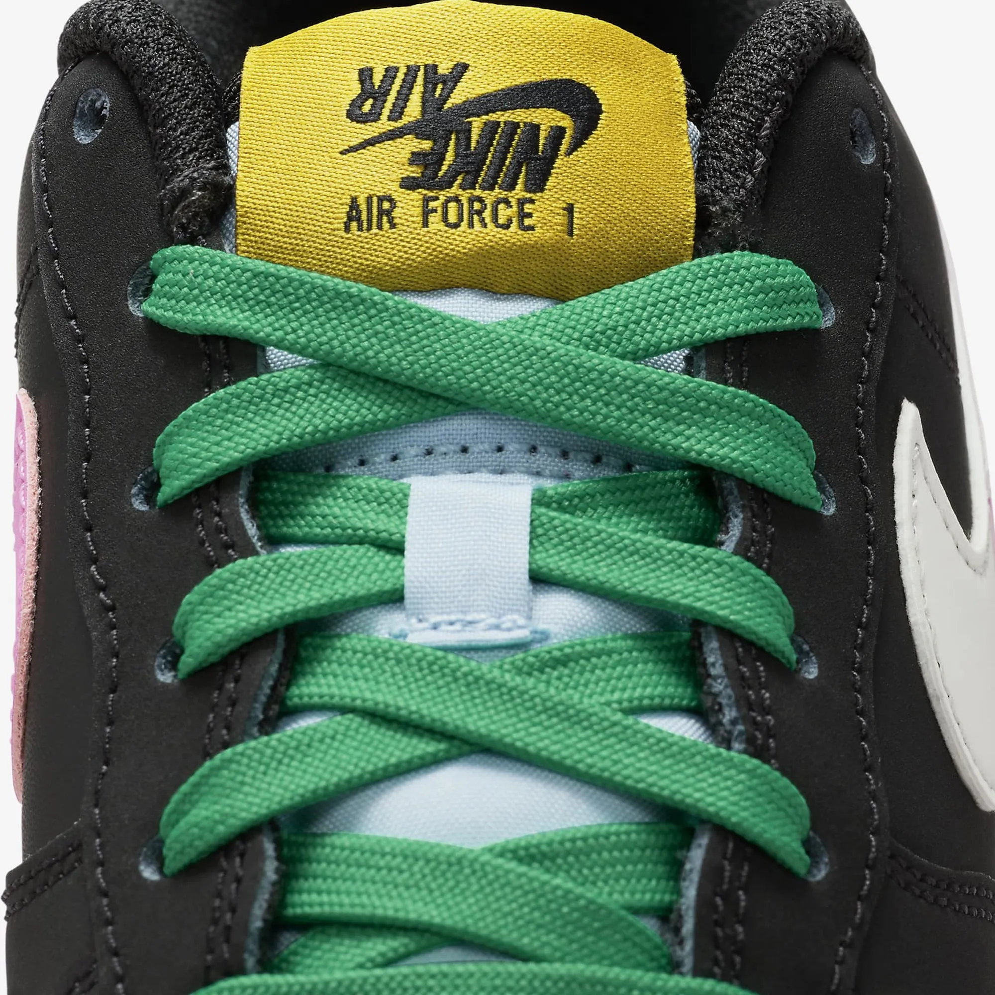 Nike | AIR FORCE 1 LV8 2  { BLACK/SUMMIT WHITE-LT ARMORY BLUE