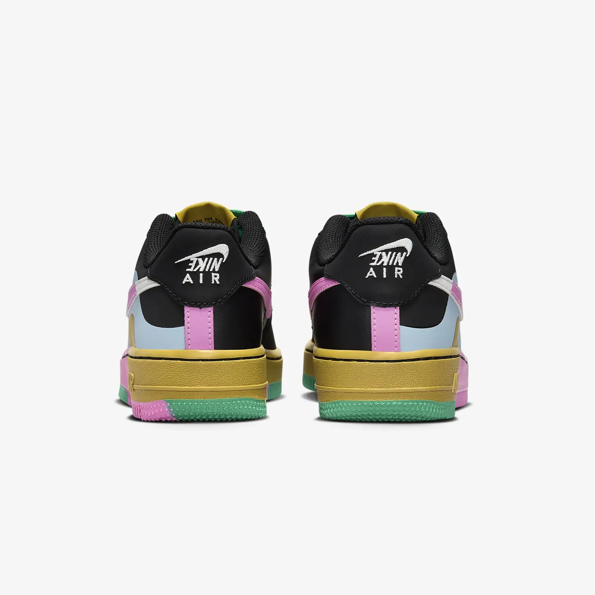 Nike | AIR FORCE 1 LV8 2  { BLACK/SUMMIT WHITE-LT ARMORY BLUE