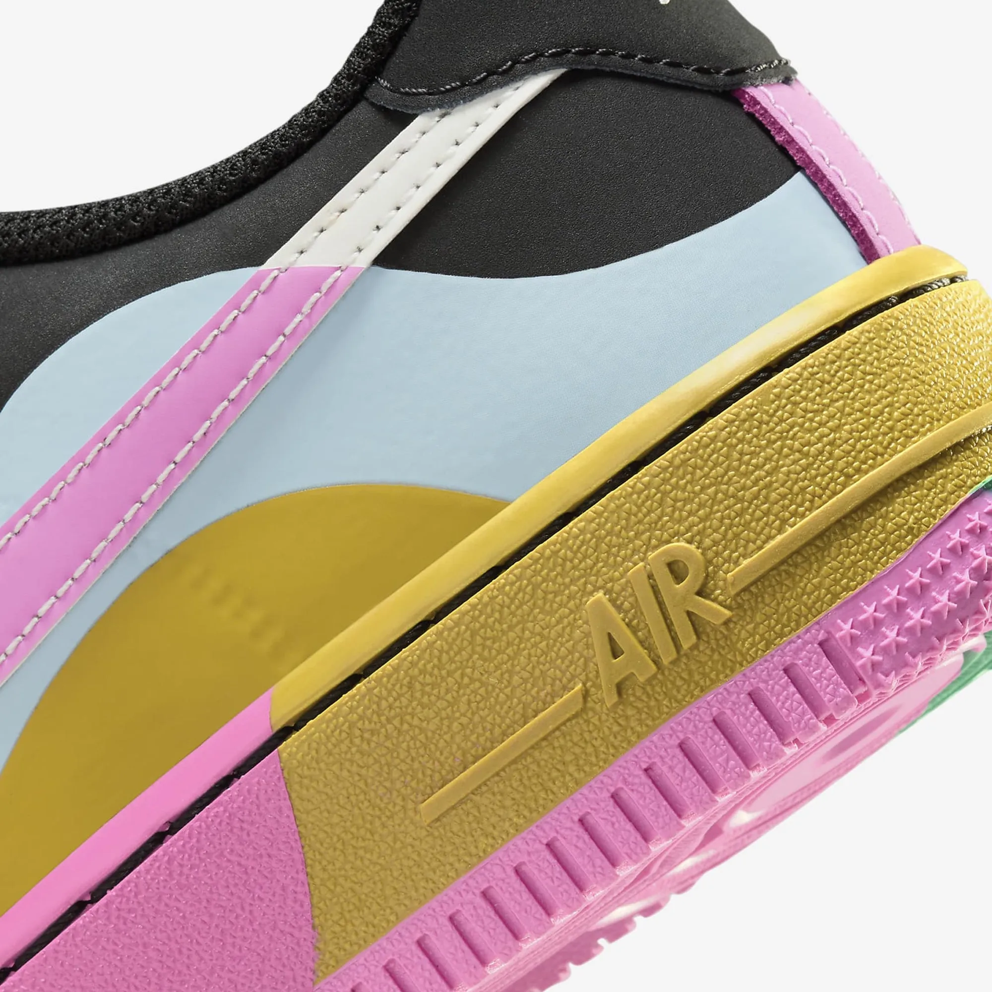 Nike | AIR FORCE 1 LV8 2  { BLACK/SUMMIT WHITE-LT ARMORY BLUE