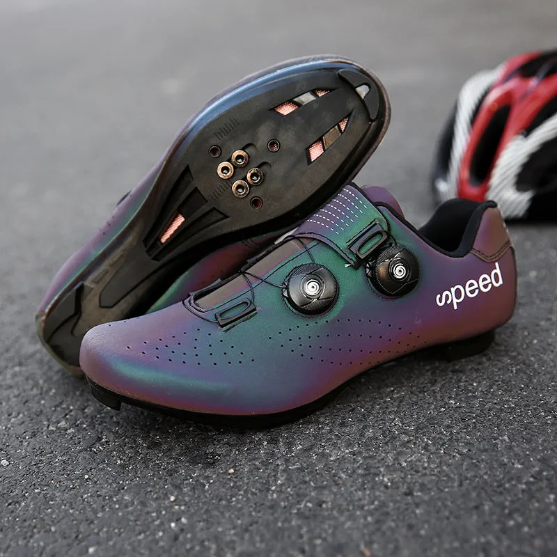 Nylon Anti-Slip Cushioning Reflective Road Cycling Shoes