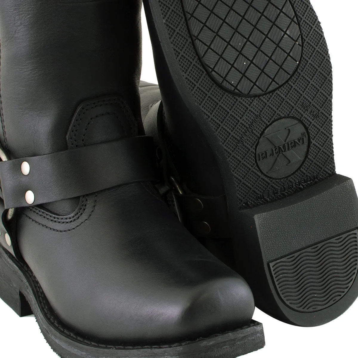 Xelement 2442 Women's Black Classic Full Grain Leather Harness